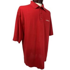 XL Cutter & Buck Mens Cornell Red Polo Golf Shirt Short Sleeve